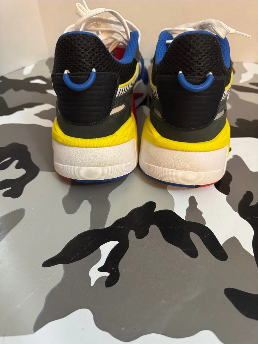Men’s Multicolor Athletic Sneakers - Blue, Red & Yellow